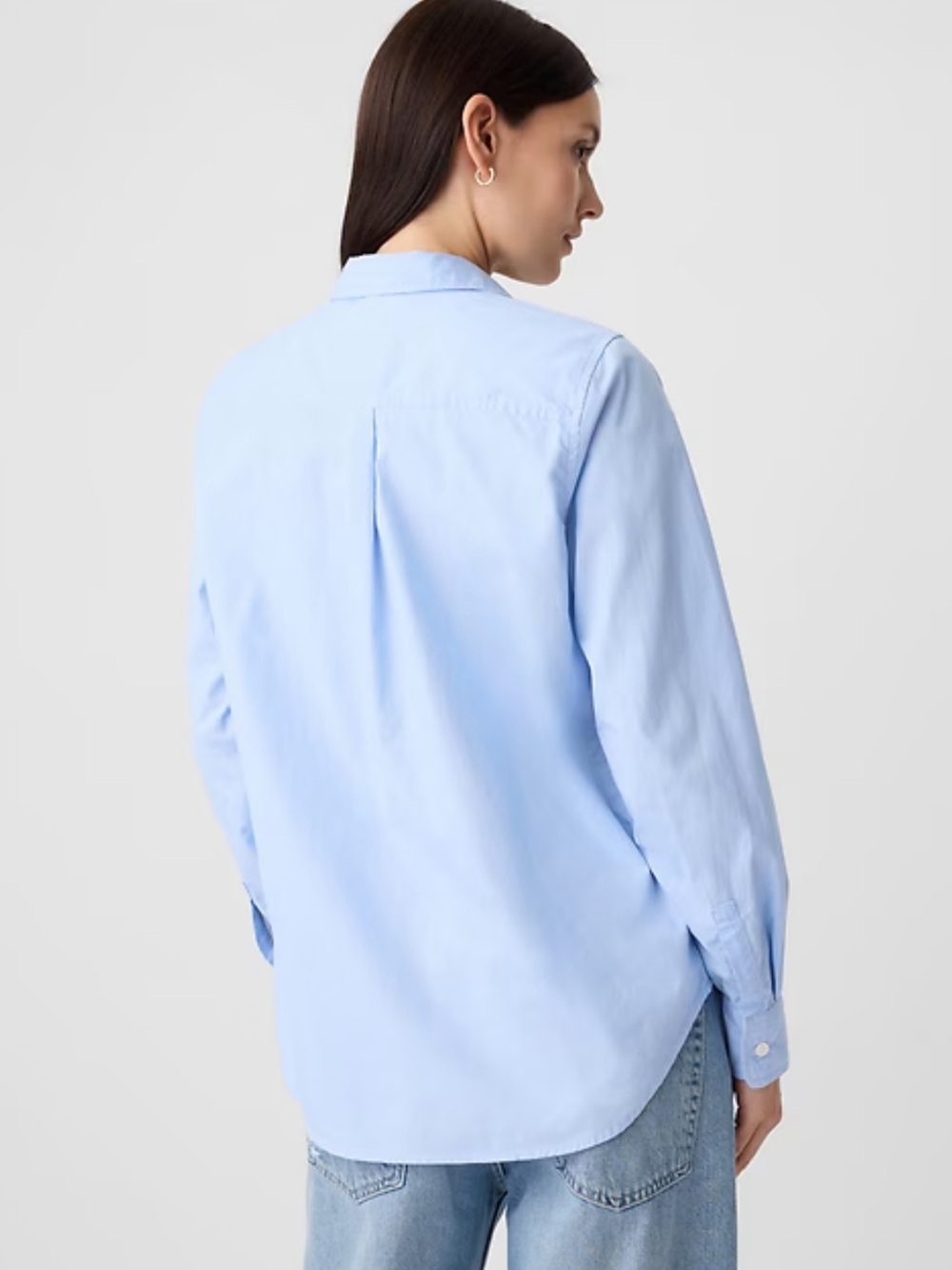 Gap Classic Cotton Shirt in Blue Crystal - Picture 3 of 6